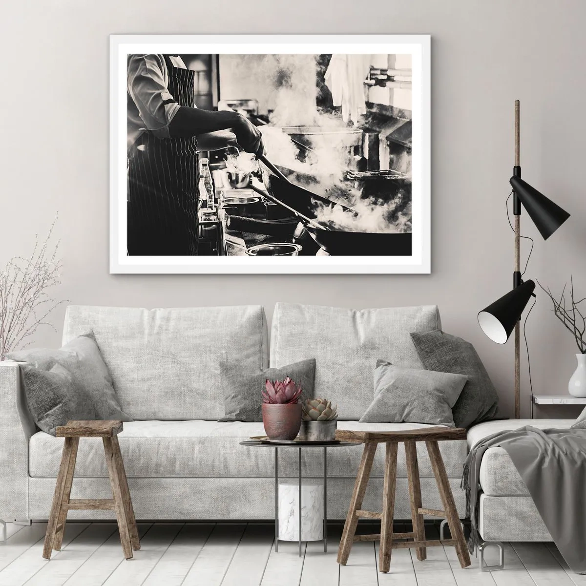 Poster in een witte lijst - Alchemie van smaken - 100x70 cm