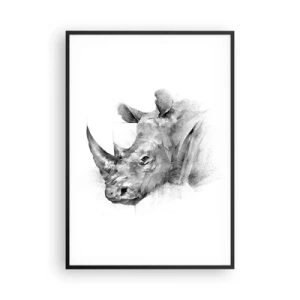 Poster in een zwarte lijst - Afrikaans portret - 70x100 cm