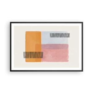 Poster in een zwarte lijst - Van hoek tot hoek - 91x61 cm