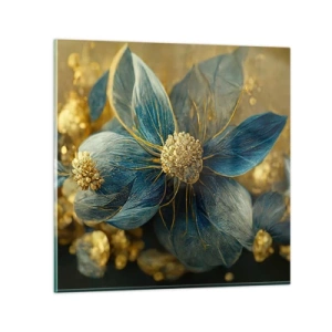 Schilderen op glas - Bloei met goud - 30x30 cm