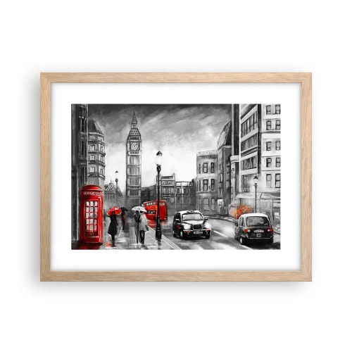 Een poster in een licht eiken lijst - Helemaal geen grijze stad - 40x30 cm