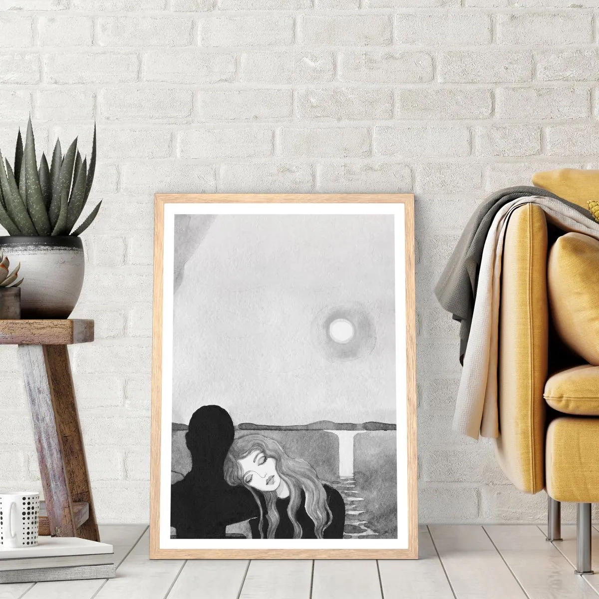 Een poster in een licht eiken lijst - Altijd een geheim - 30x40 cm