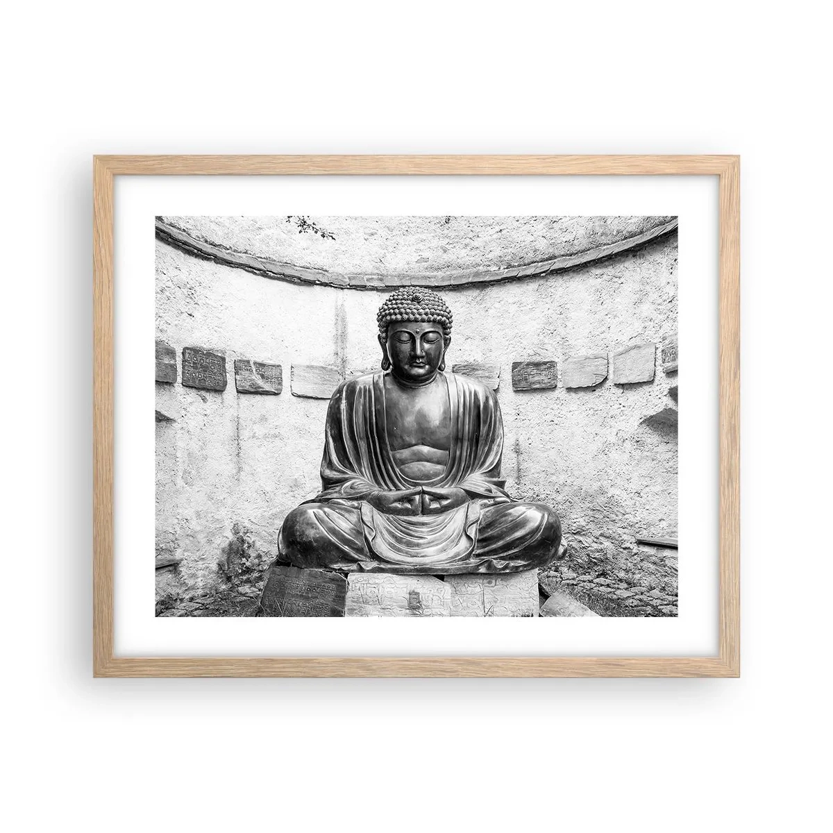 Een poster in een licht eiken lijst - Aan de bron van vrede - 50x40 cm