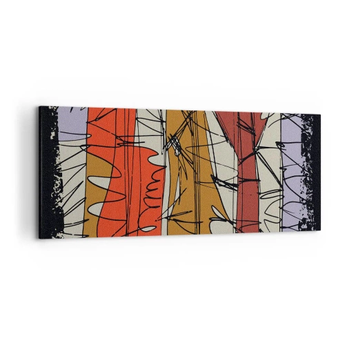 Schilderen op canvas - Spontane compositie - 120x50 cm