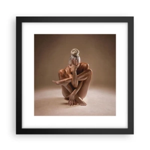 Poster in een zwarte lijst - De eenheid van lichaam en geest - 30x30 cm