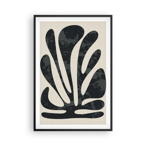 Poster in een zwarte lijst - Meervingerige abstractie - 61x91 cm