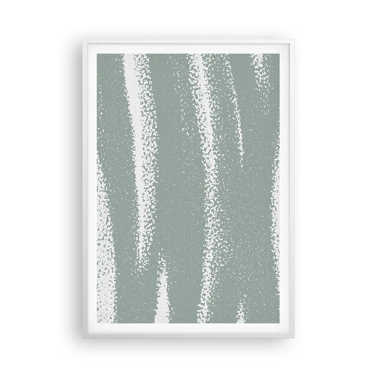 Poster in een witte lijst - Abstractie in een winterklimaat - 70x100 cm