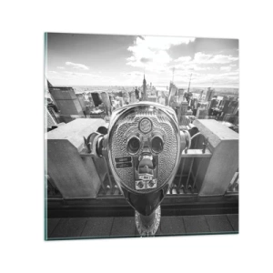 Schilderen op glas - Stad boven de steden - 30x30 cm