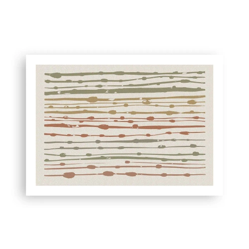 Poster - Muzieknotatie van kleuren - 70x50 cm