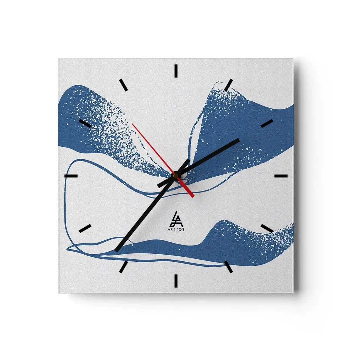 Wandklok - Klok - Gevleugelde abstractie - 40x40 cm