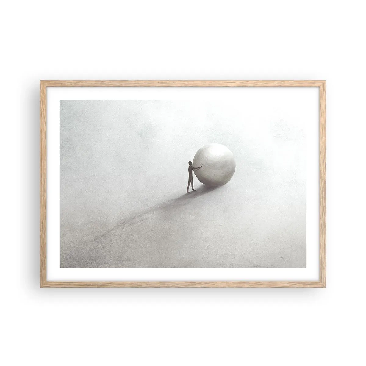 Een poster in een licht eiken lijst - Het spel van het leven - 70x50 cm