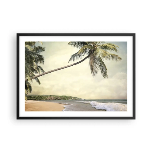 Poster in een zwarte lijst - Tropische droom - 70x50 cm