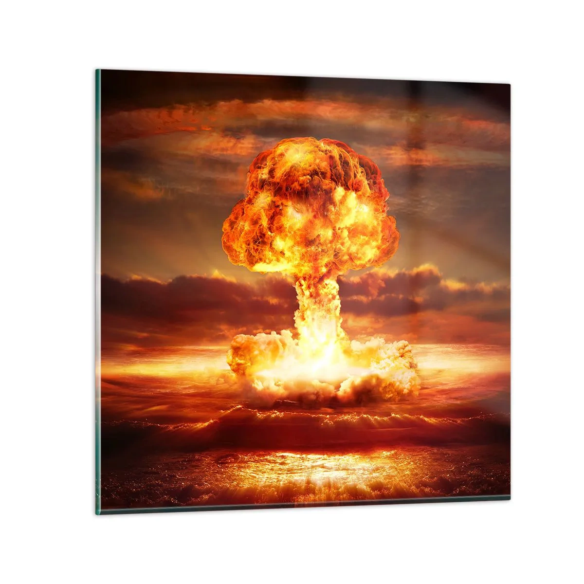 Schilderen op glas - En het einde zal komen - 30x30 cm