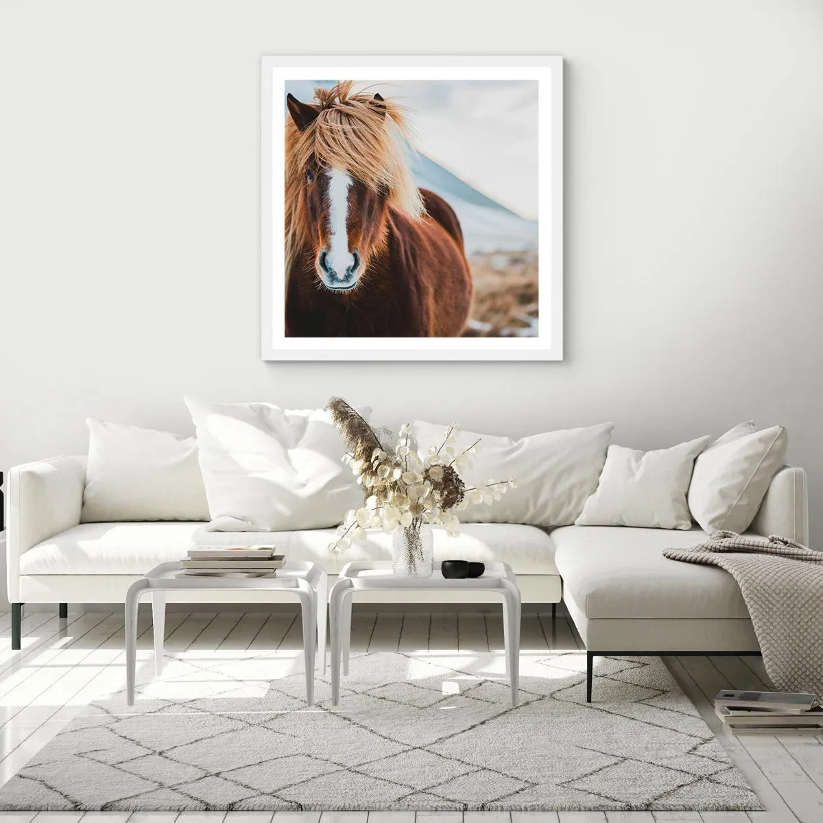 Poster in een witte lijst - Voel jij je vrij? - 40x40 cm