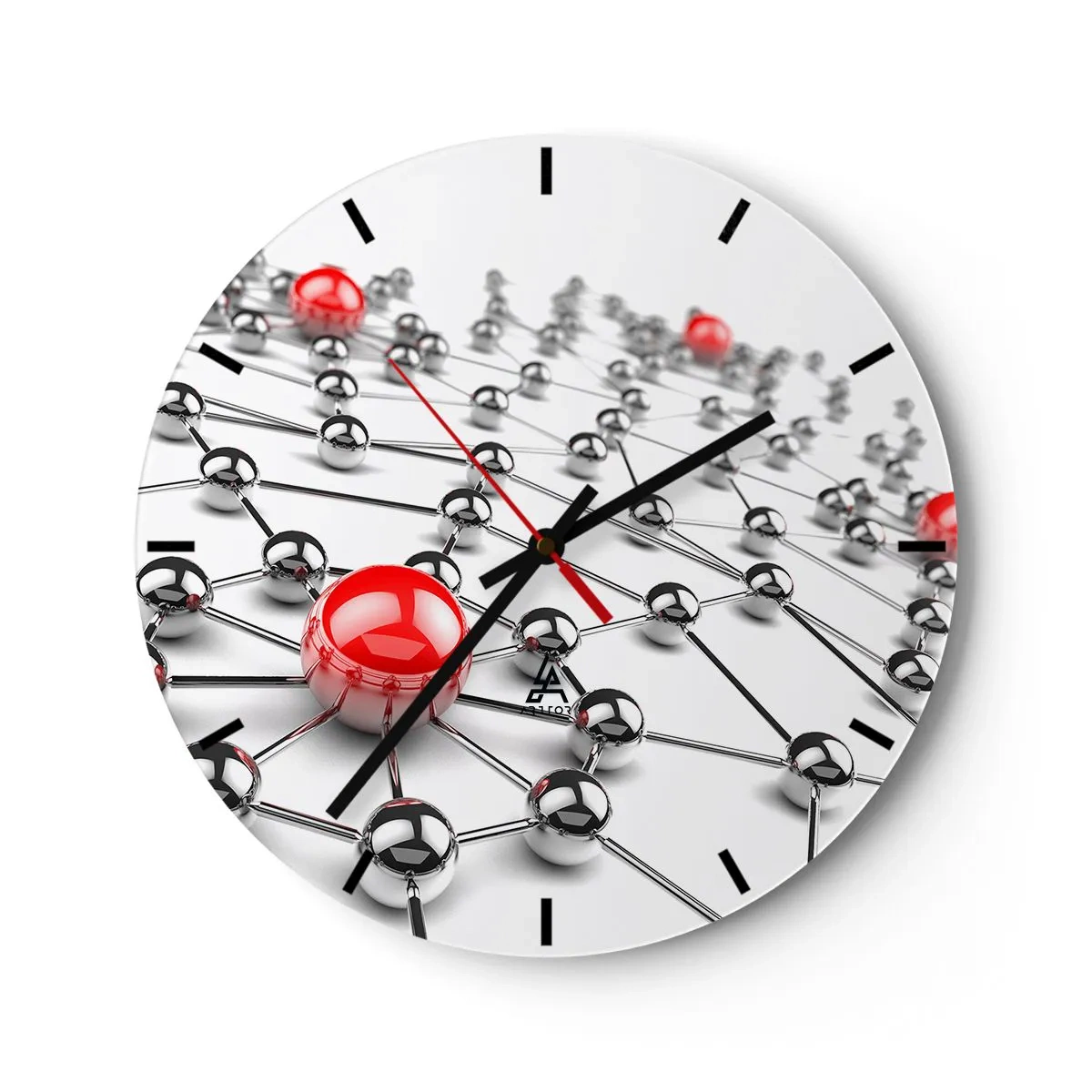 Wandklok - Klok - Zilverachtig web - 40x40 cm