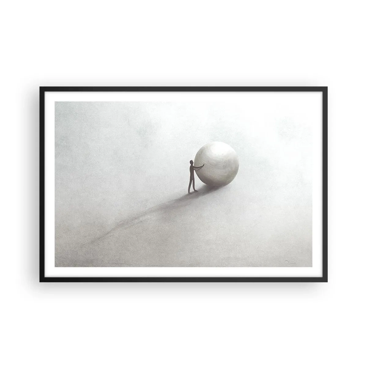 Poster in een zwarte lijst - Het spel van het leven - 91x61 cm
