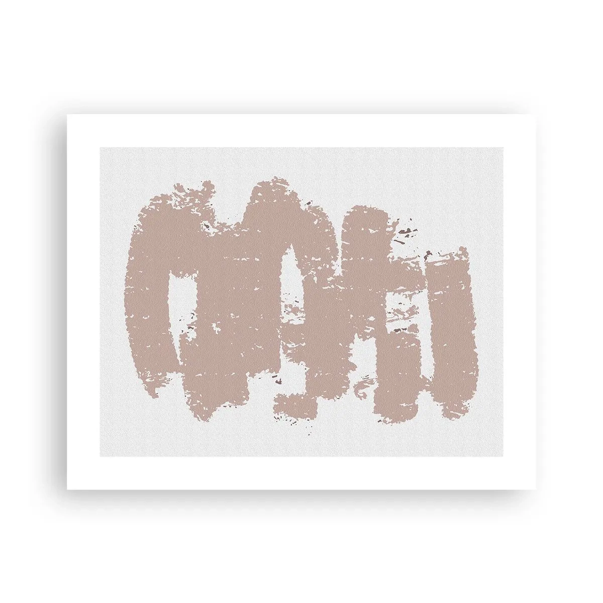 Poster - Abstractie in zachtroze - 50x40 cm