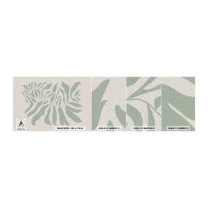 Fotobehang Monster Zelfklevend Deluxe Sticker - Smaragdgroene tak - Boho, Plant, Botanisch - 100x30 cm