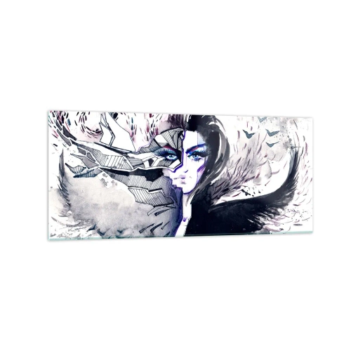 Schilderen op glas - Demonisch en mooi - 120x50 cm