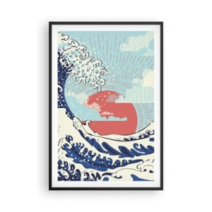 Poster in een zwarte lijst - Van Japanse inspiratie - 61x91 cm