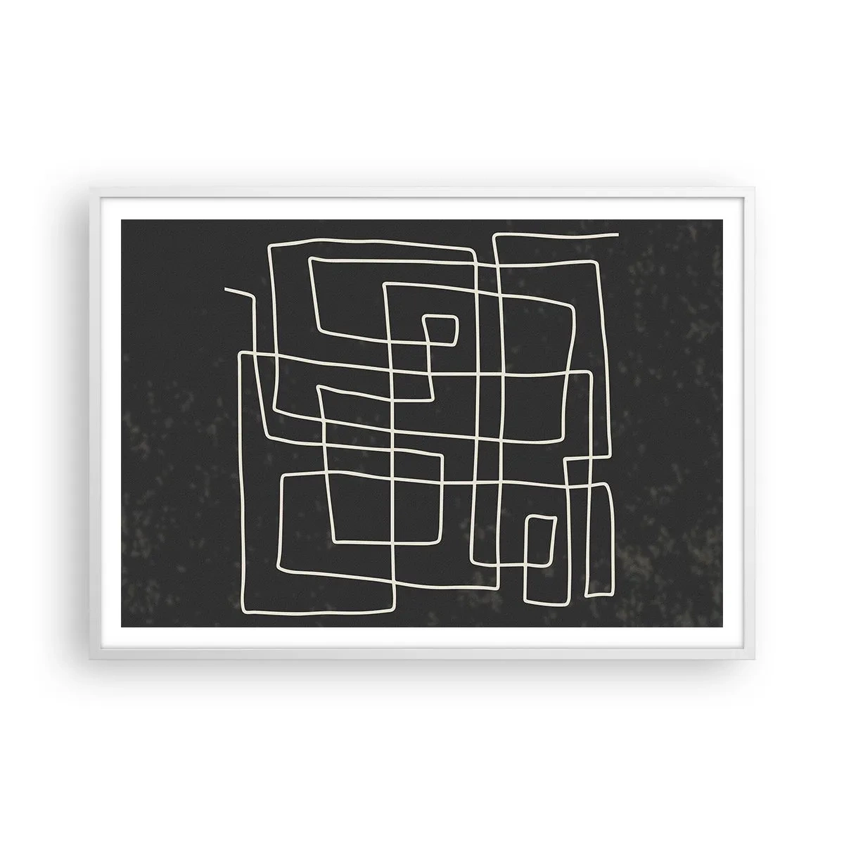 Poster in een witte lijst - Niet zo eenvoudig - 100x70 cm