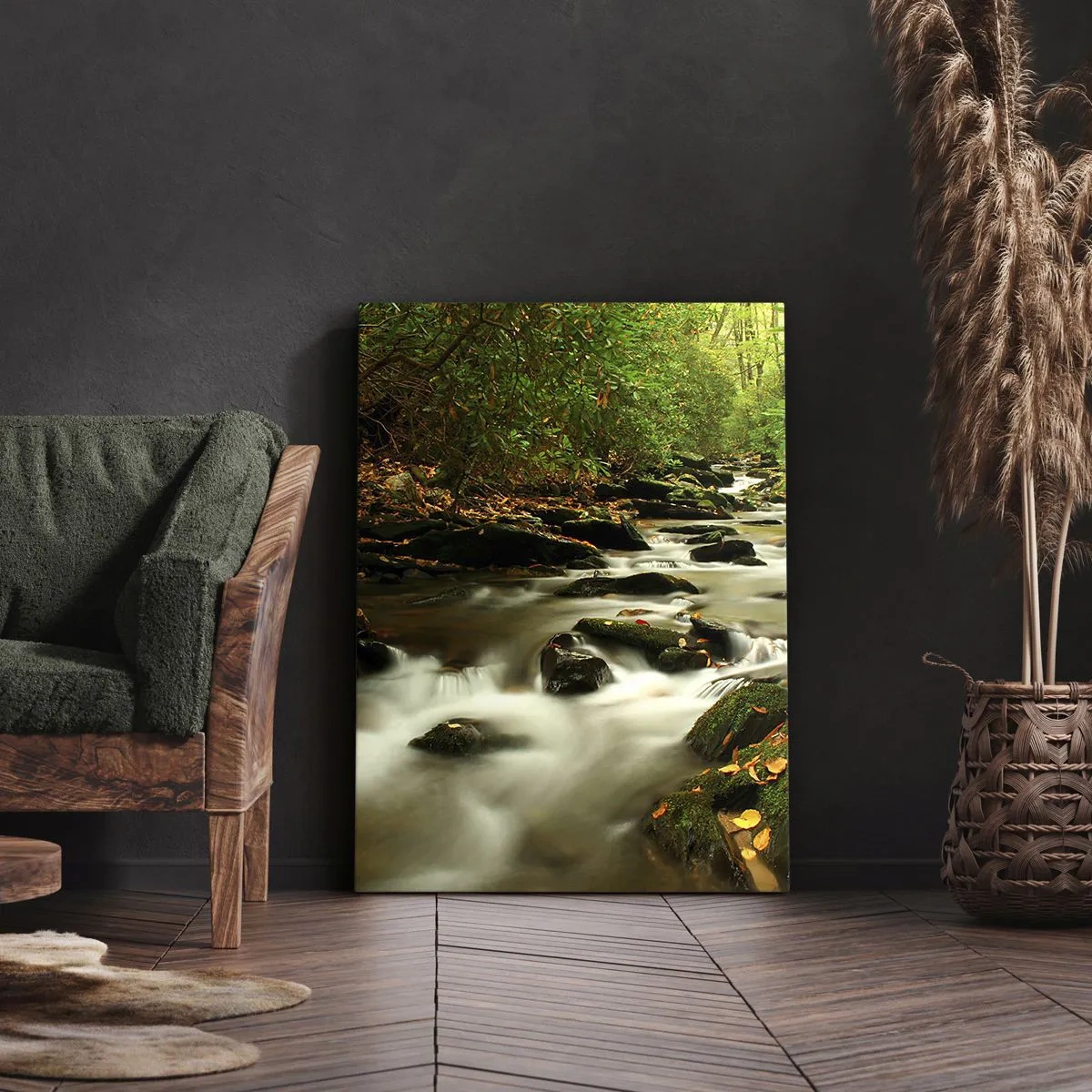 Schilderen op canvas - Zoals vloeibaar zilver - 80x120 cm