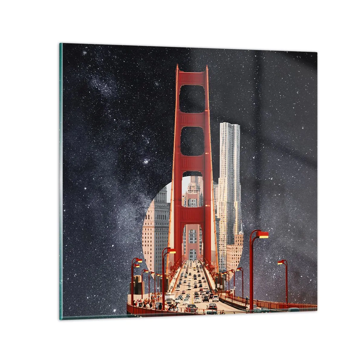 Schilderen op glas - Altijd in het centrum - 30x30 cm