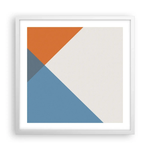 Poster in een witte lijst - In een hoekje… - 50x50 cm