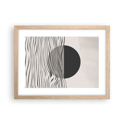 Een poster in een licht eiken lijst - Halve compositie - 40x30 cm