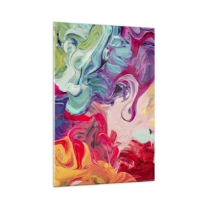 Schilderen op glas - De geboorte van kleuren - 80x120 cm