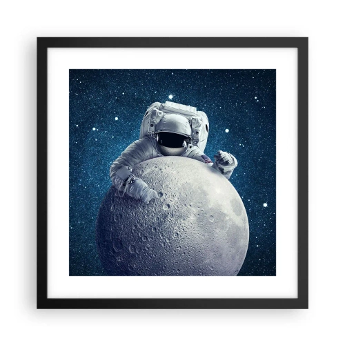 Poster in een zwarte lijst - Ruimte grappenmaker - 40x40 cm