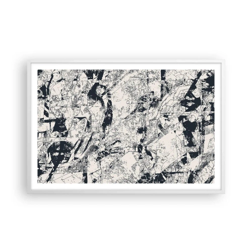 Poster in een witte lijst - Interpenetratie van tegenstellingen - 91x61 cm