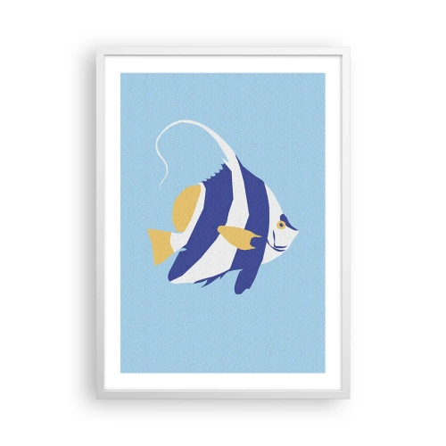 Poster in een witte lijst - Miss tropische wateren - 50x70 cm