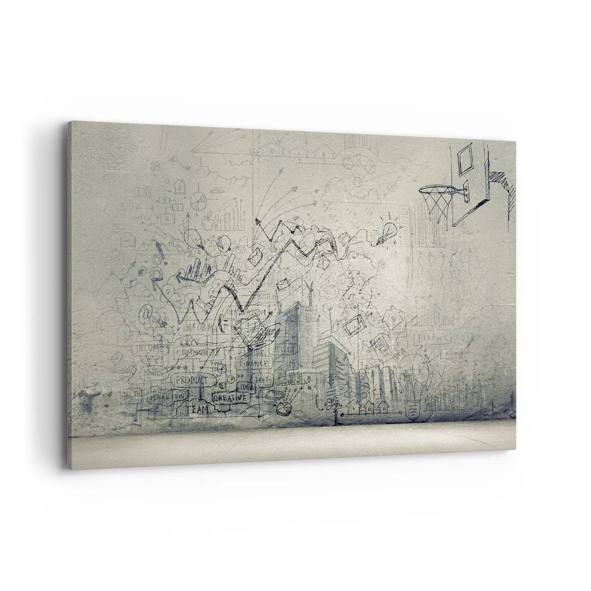 Schilderen op canvas - Mijn geweldige stadsleven - 120x80 cm