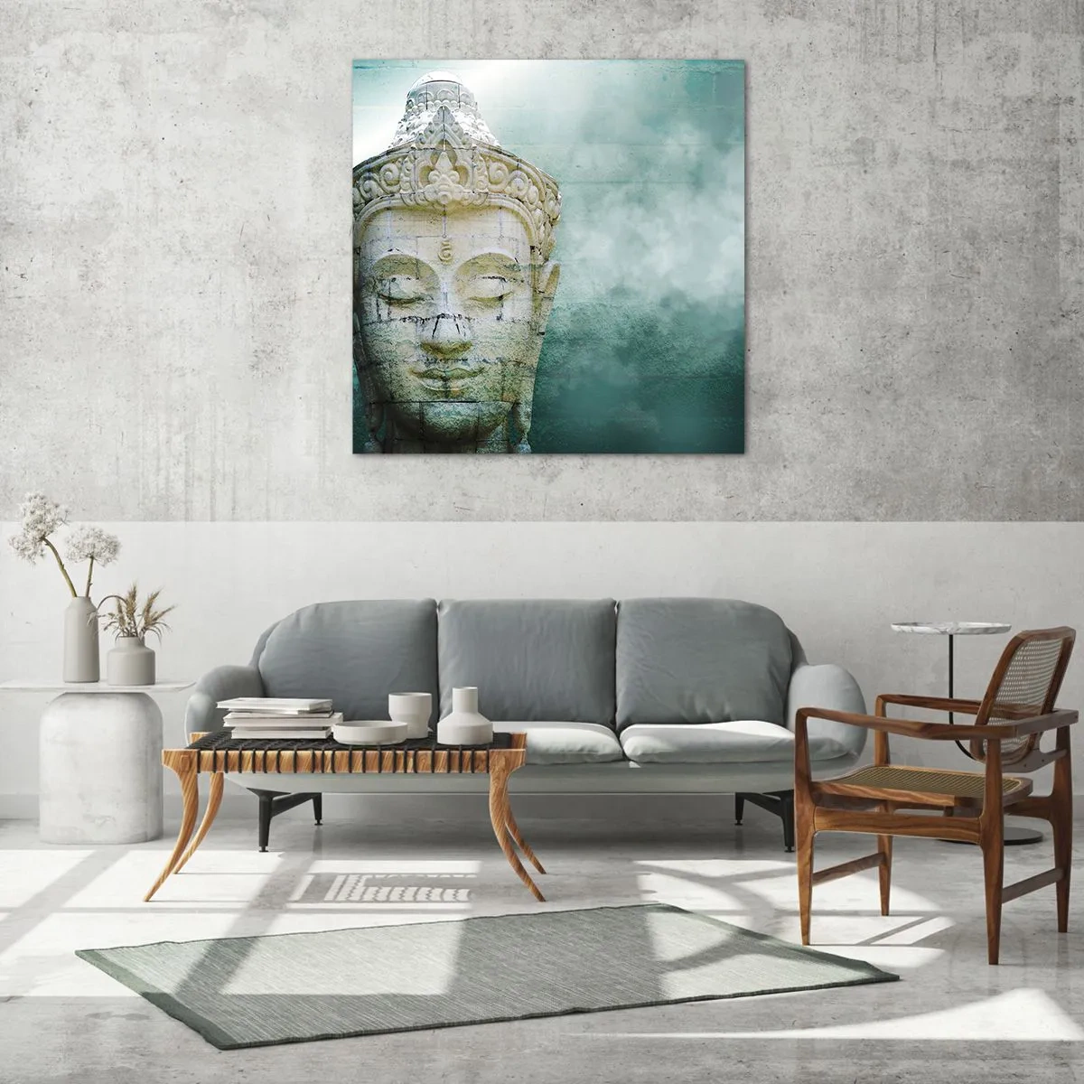 Schilderen op glas - Op zoek naar het licht - 70x70 cm