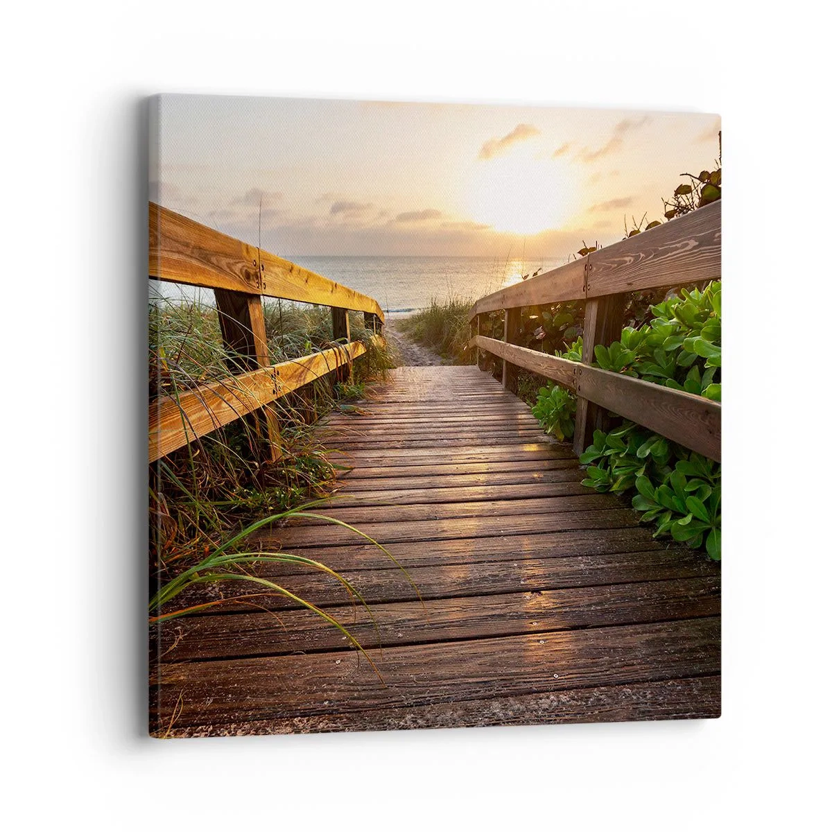 Schilderen op canvas - En direct naar de kust - 40x40 cm