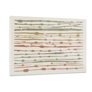 Schilderen op glas - Muzieknotatie van kleuren - 120x80 cm