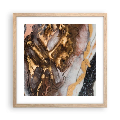 Een poster in een licht eiken lijst - Het element aarde - 40x40 cm