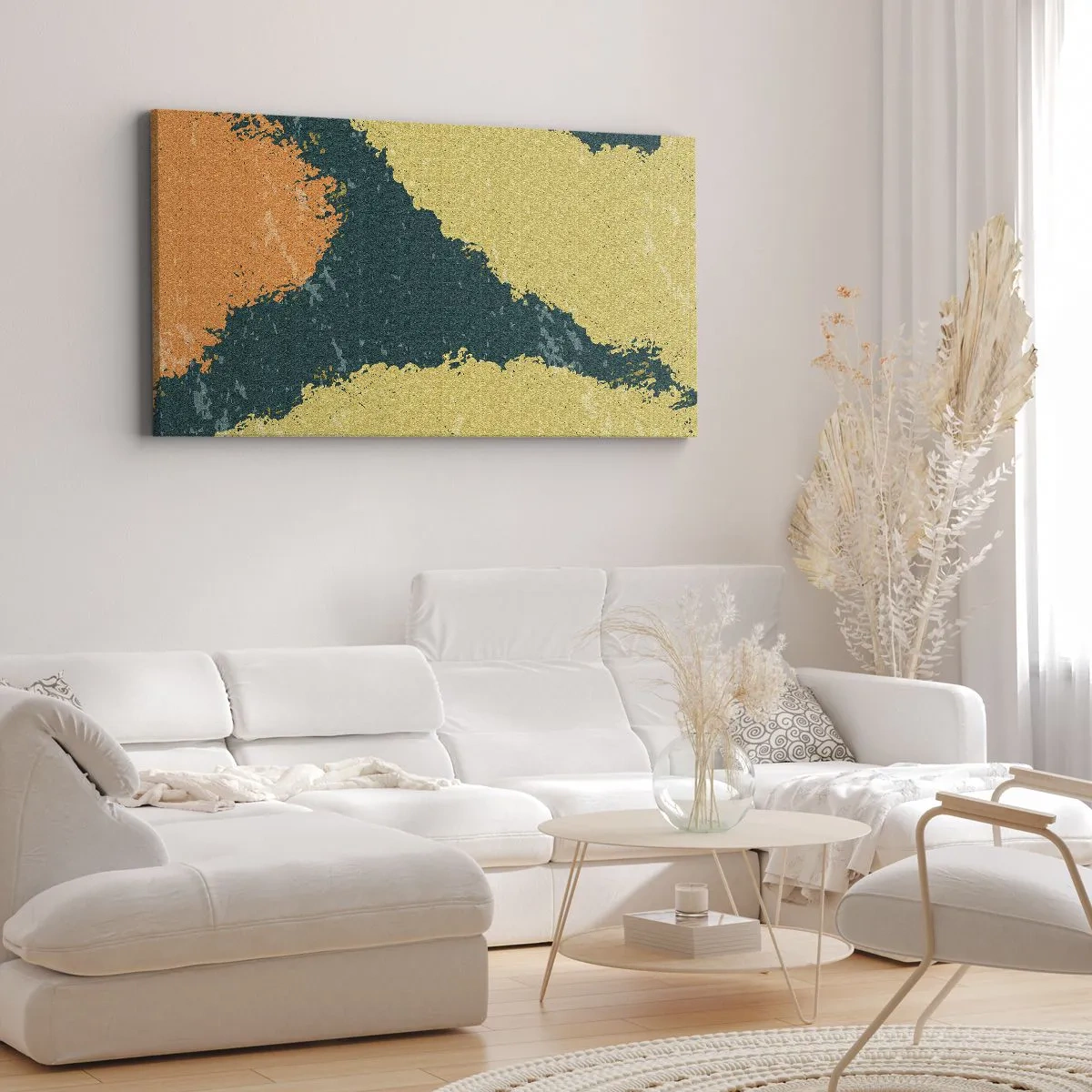 Schilderen op canvas - Abstractie – langzame beweging - 90x30 cm