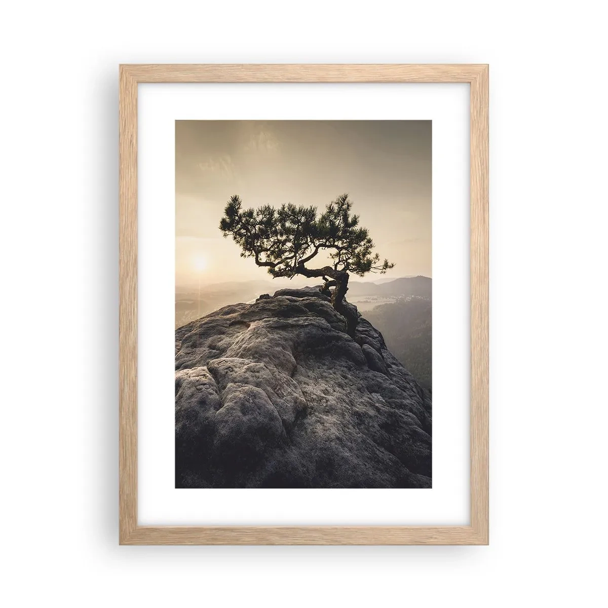 Een poster in een licht eiken lijst - Het leven wint altijd - 30x40 cm
