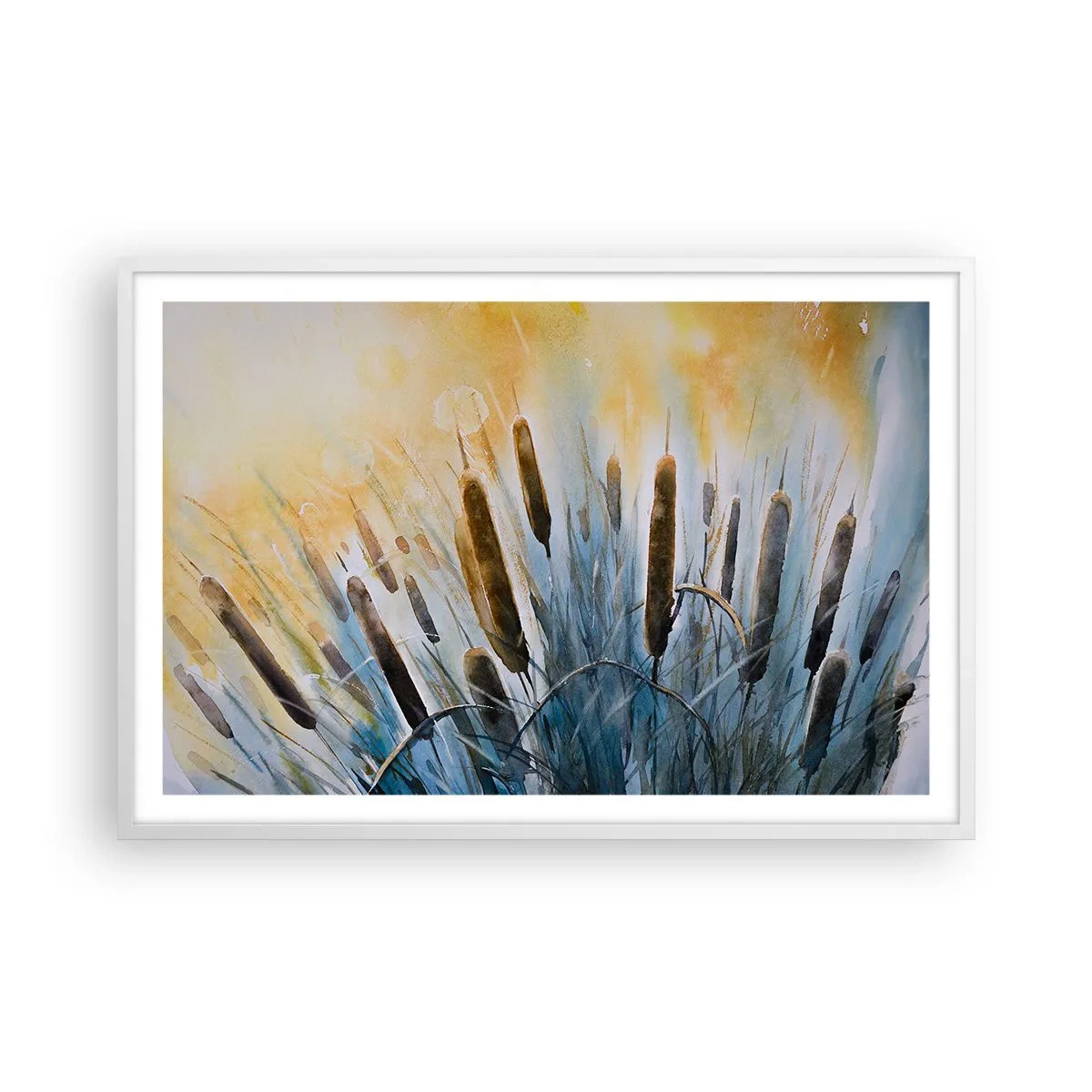 Poster in een witte lijst - De kou van het water, de hitte van de zon - 91x61 cm