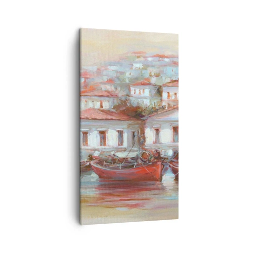 Schilderen op canvas - Gelukkige stad - 45x80 cm