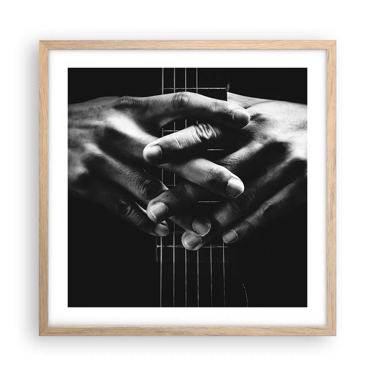 Een poster in een licht eiken lijst - Gebed van de kunstenaar - 50x50 cm