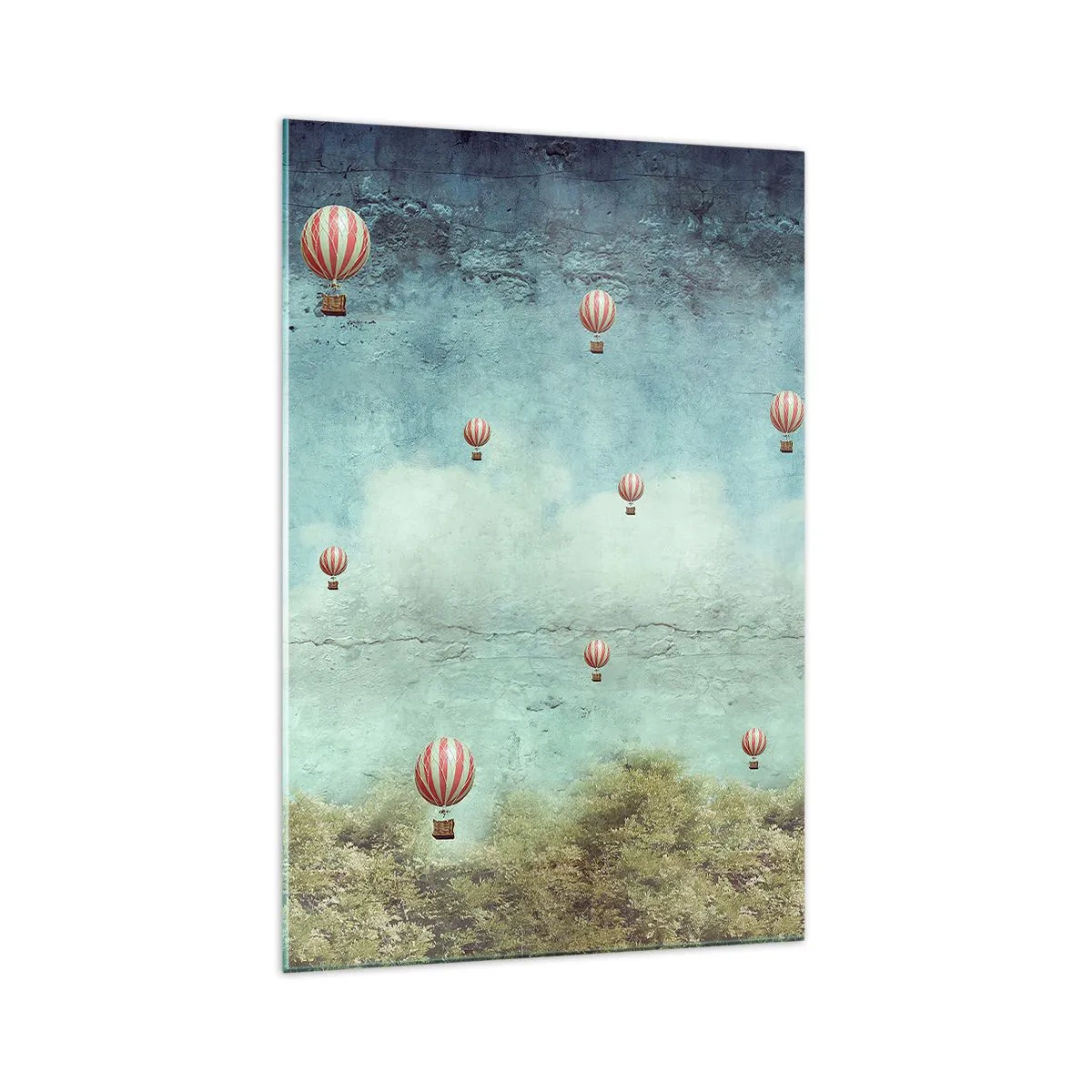 Schilderen op glas - Vrij van de drukte van het leven - 70x100 cm