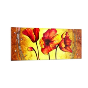 Schilderen op glas - In Art Nouveau-decoraties - 100x40 cm