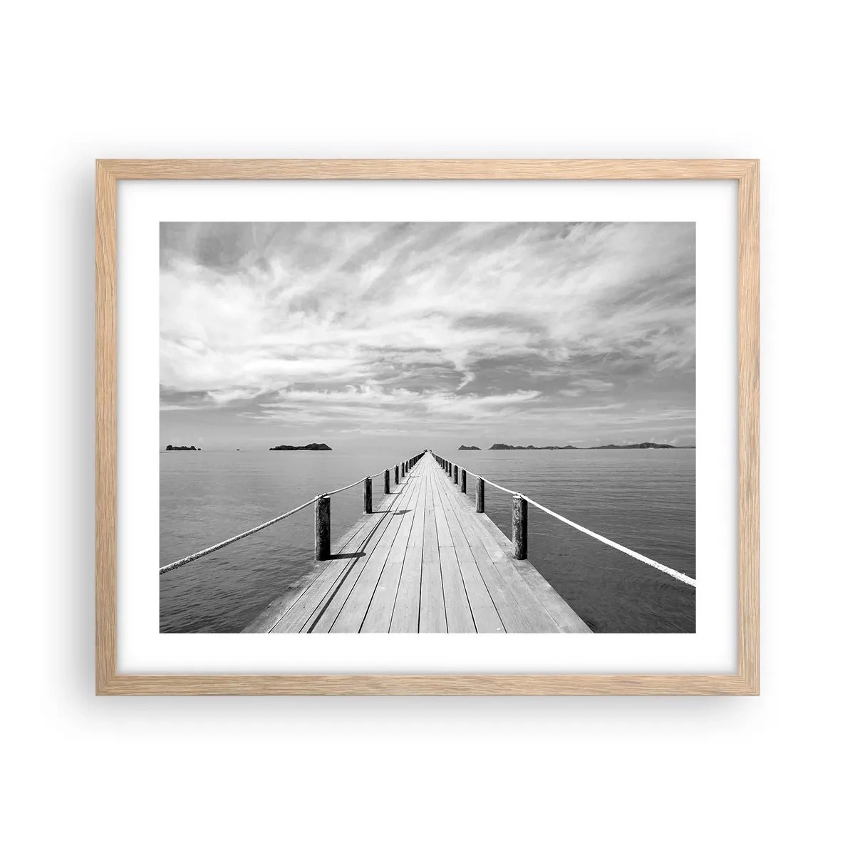 Een poster in een licht eiken lijst - Of misschien een reis... - 50x40 cm