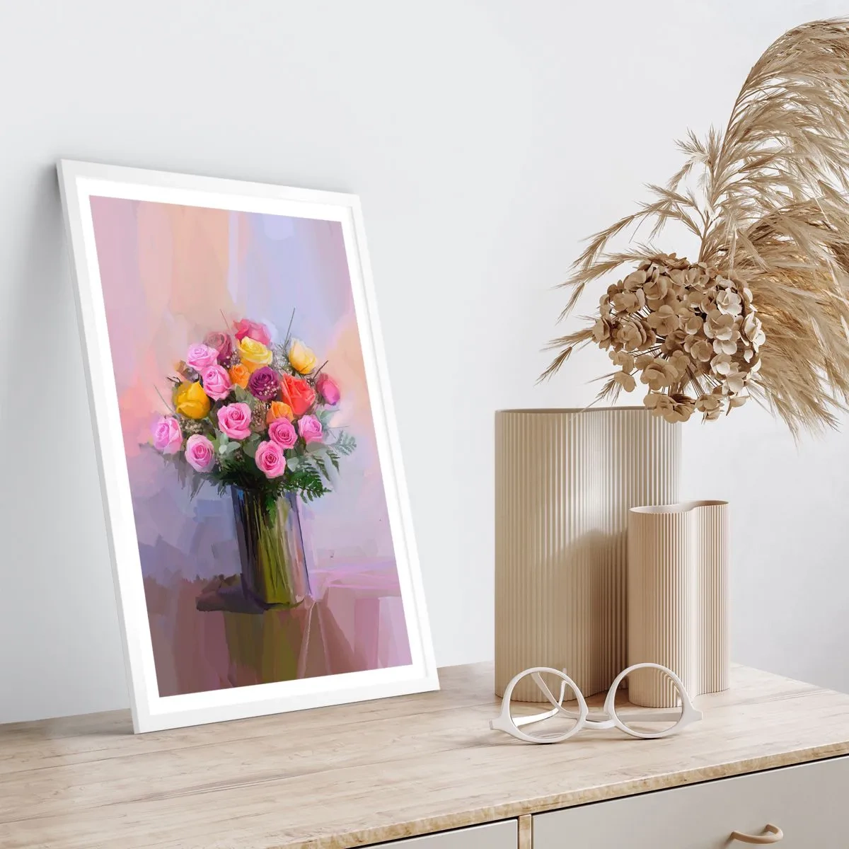 Poster in een witte lijst - Ingehouden schoonheid - 30x40 cm