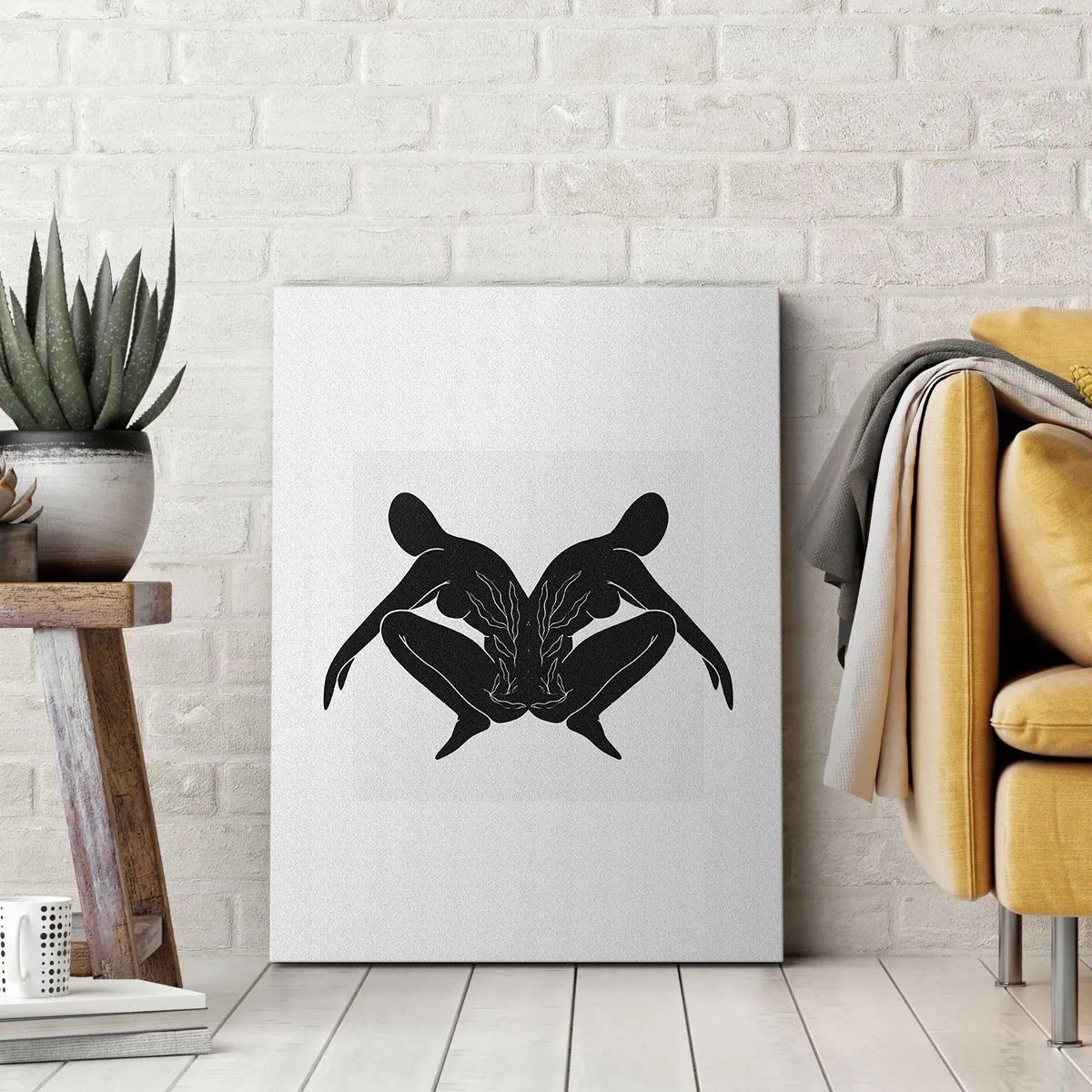 Schilderen op canvas - Een gemeenschappelijke ziel - 45x80 cm