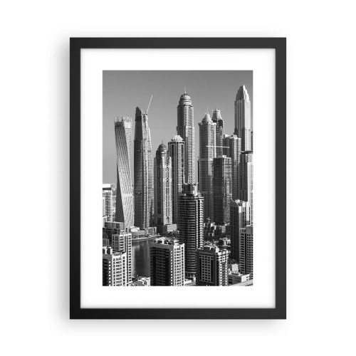 Poster in een zwarte lijst - Stad in de woestijn - 30x40 cm