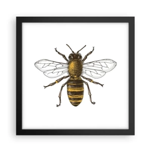 Poster in een zwarte lijst - Mooi en goed - 30x30 cm